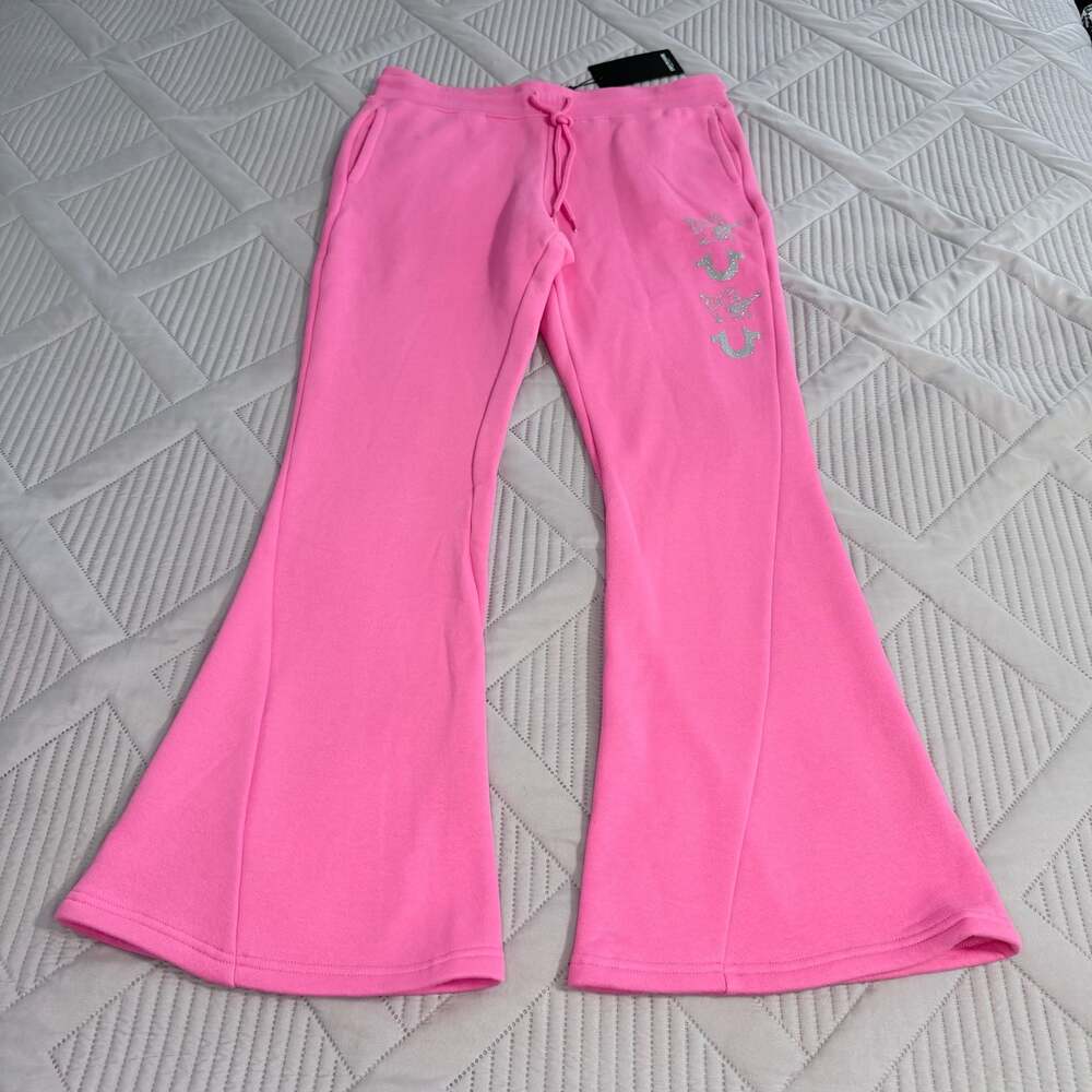 True Religion Alternating Twisted Flare Pant Azalea Pink M